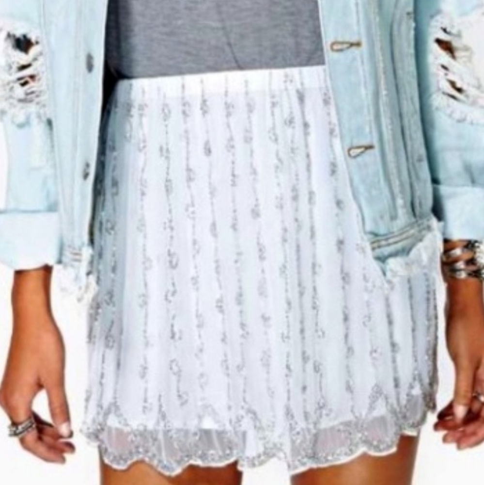 ❤️ NWT! RAGA BEADED MINI SKIRT, XS - Picture 2 of 10